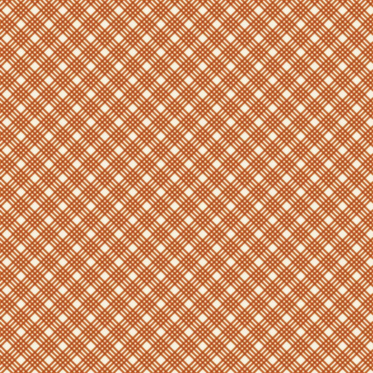 Plaid Fall Yardage: Orange Crisp Plaid Harvest, Benartex