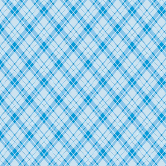 Plaid Cotton Yardage: Sunshine Days Plaid Blue, Benartex