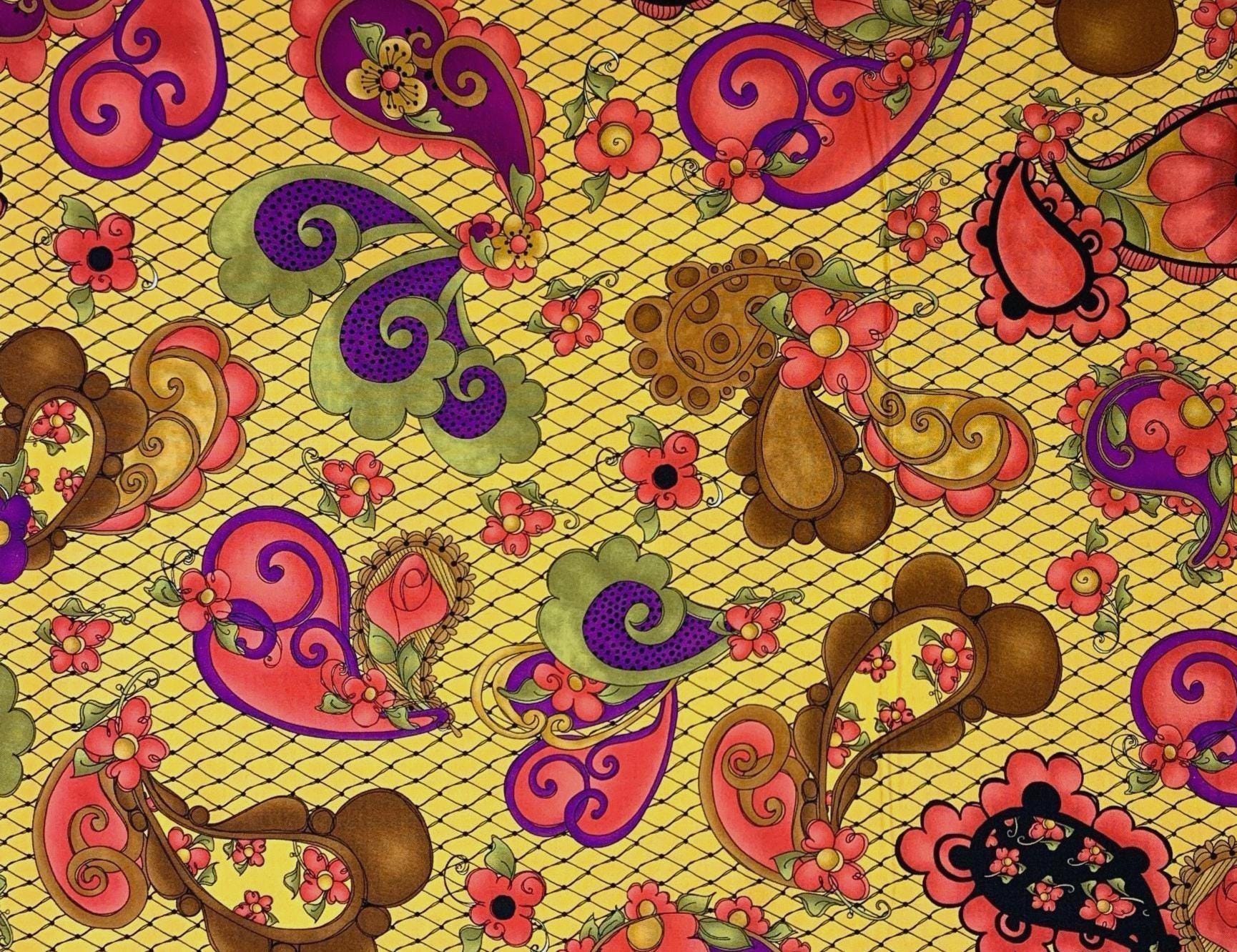 Posie Paisley Yardage, Gold, Loralie Designs, Yardage, 692490