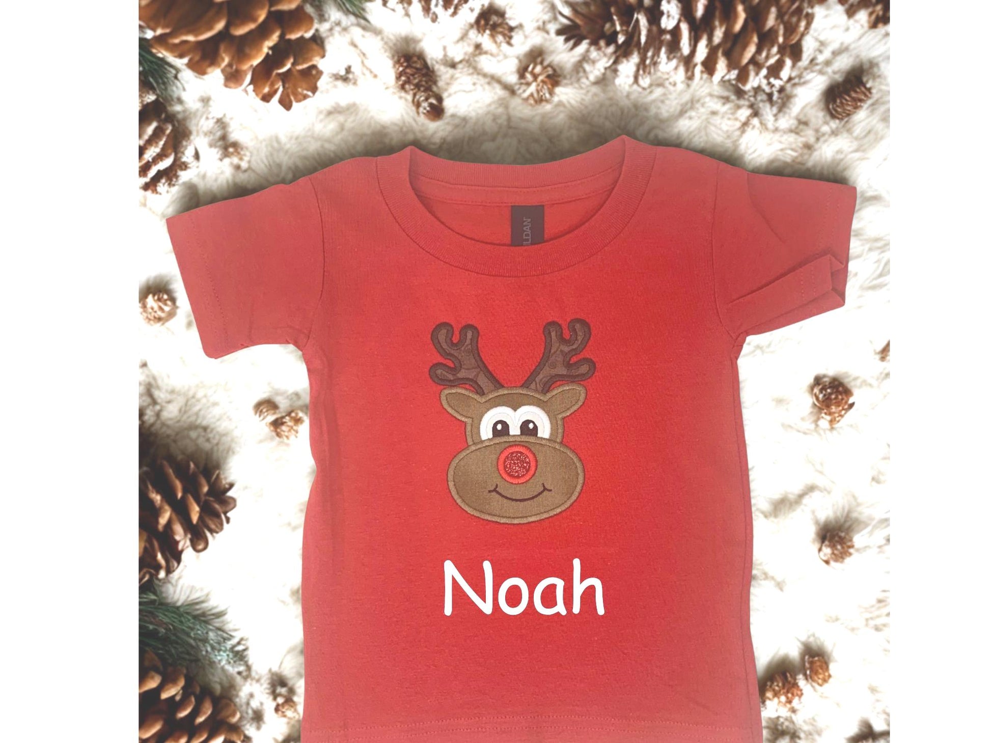 Rudolph Christmas Boys Tee Shirt, Toddler Boys, Personalized