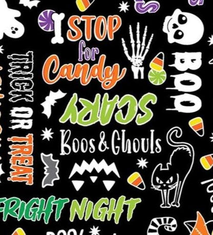 Halloween Fabric Yardage: Monster Mash, Glow in the Dark - Benartex