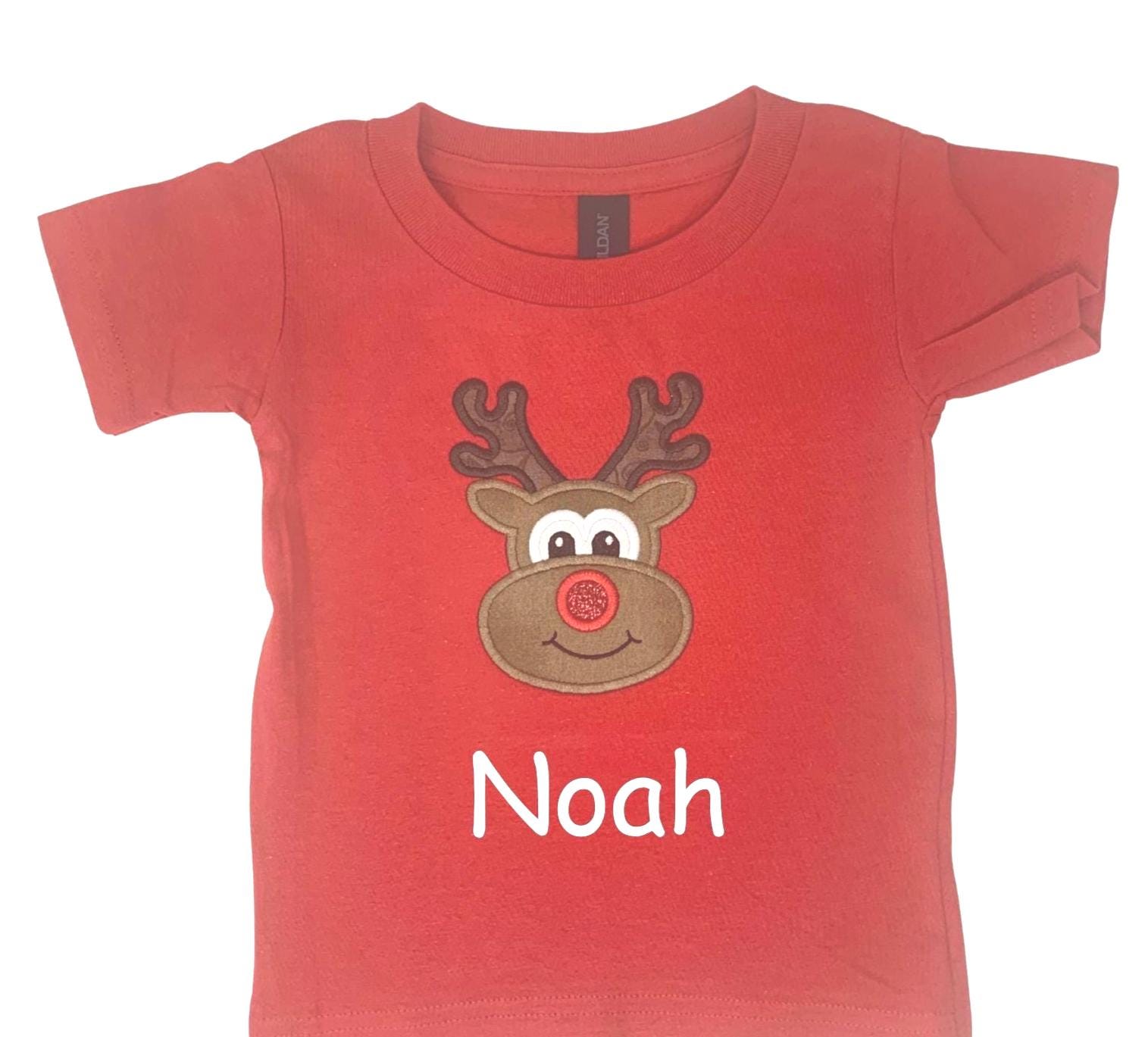 Rudolph Christmas Boys Tee Shirt, Toddler Boys, Personalized