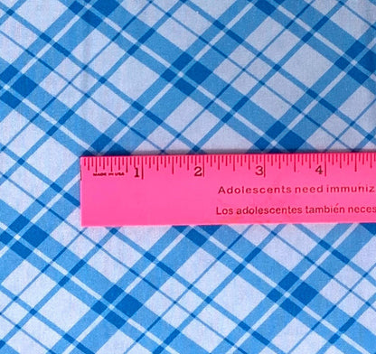 Plaid Cotton Yardage: Sunshine Days Plaid Blue, Benartex