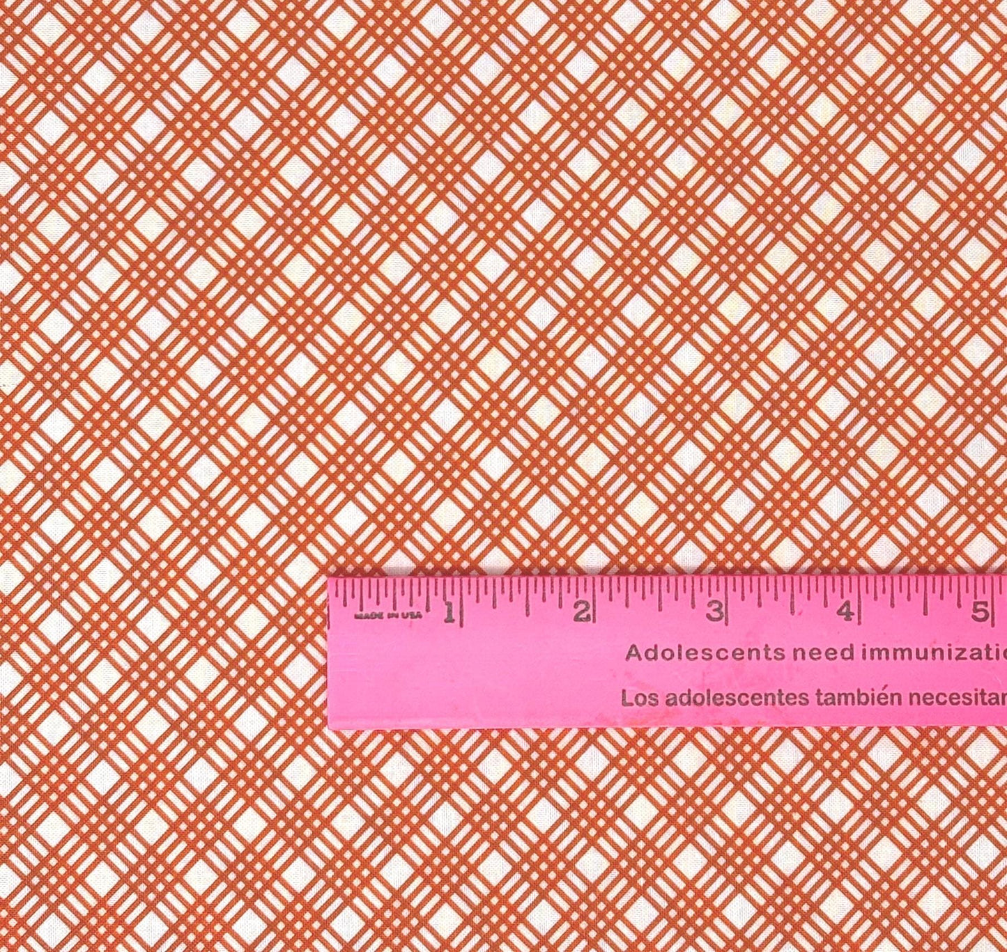 Plaid Fall Yardage: Orange Crisp Plaid Harvest, Benartex