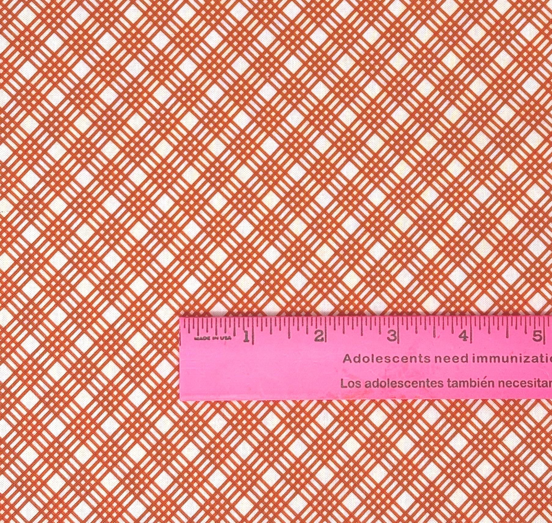 Plaid Fall Yardage: Orange Crisp Plaid Harvest, Benartex