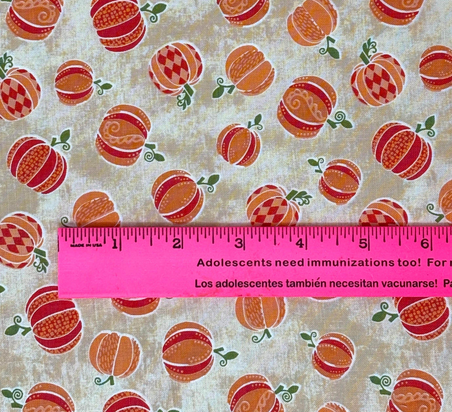 Pumpkin Yardage: Tan Hello Pumpkin Harvest, Benartex