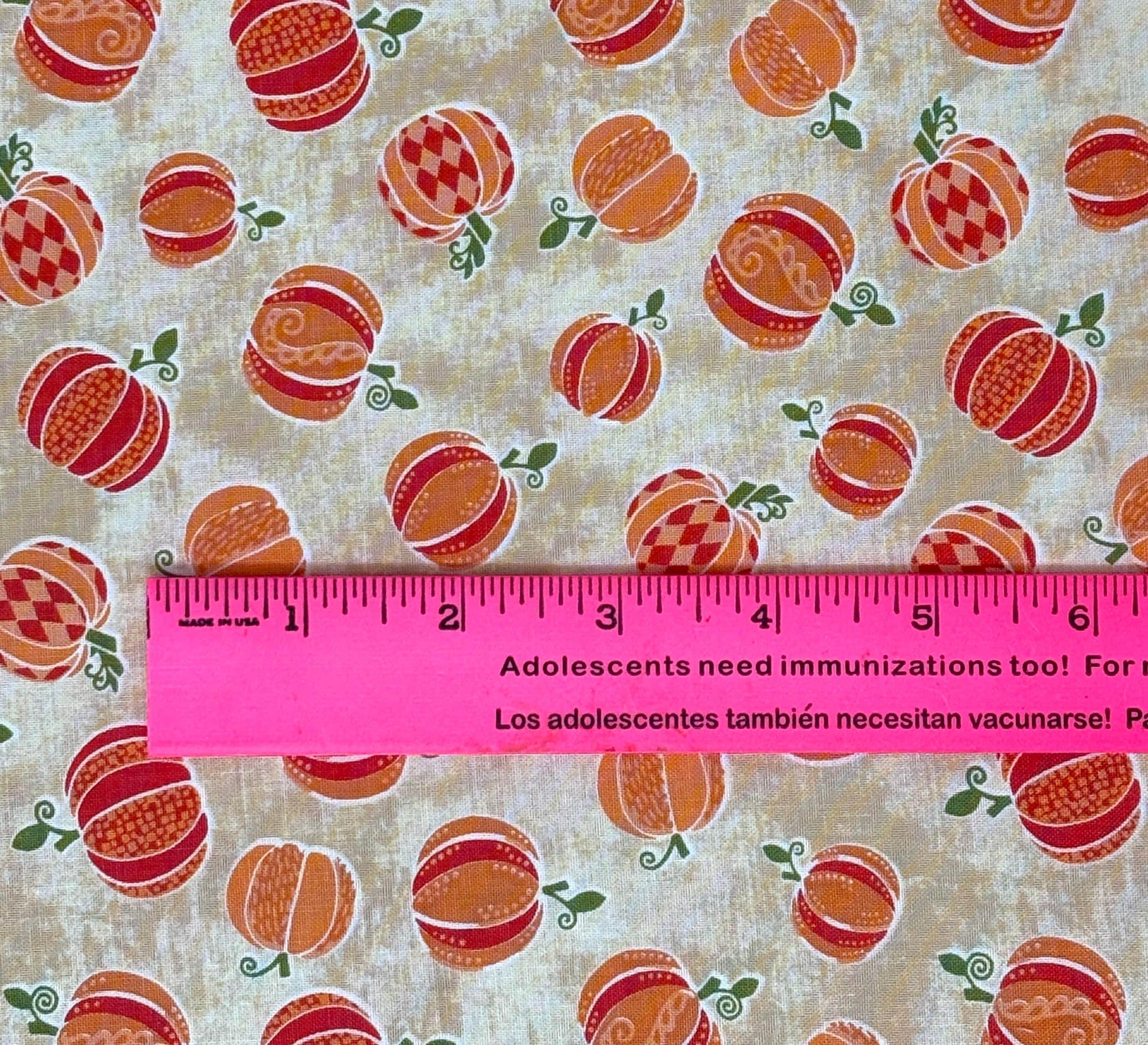 Pumpkin Yardage: Tan Hello Pumpkin Harvest, Benartex