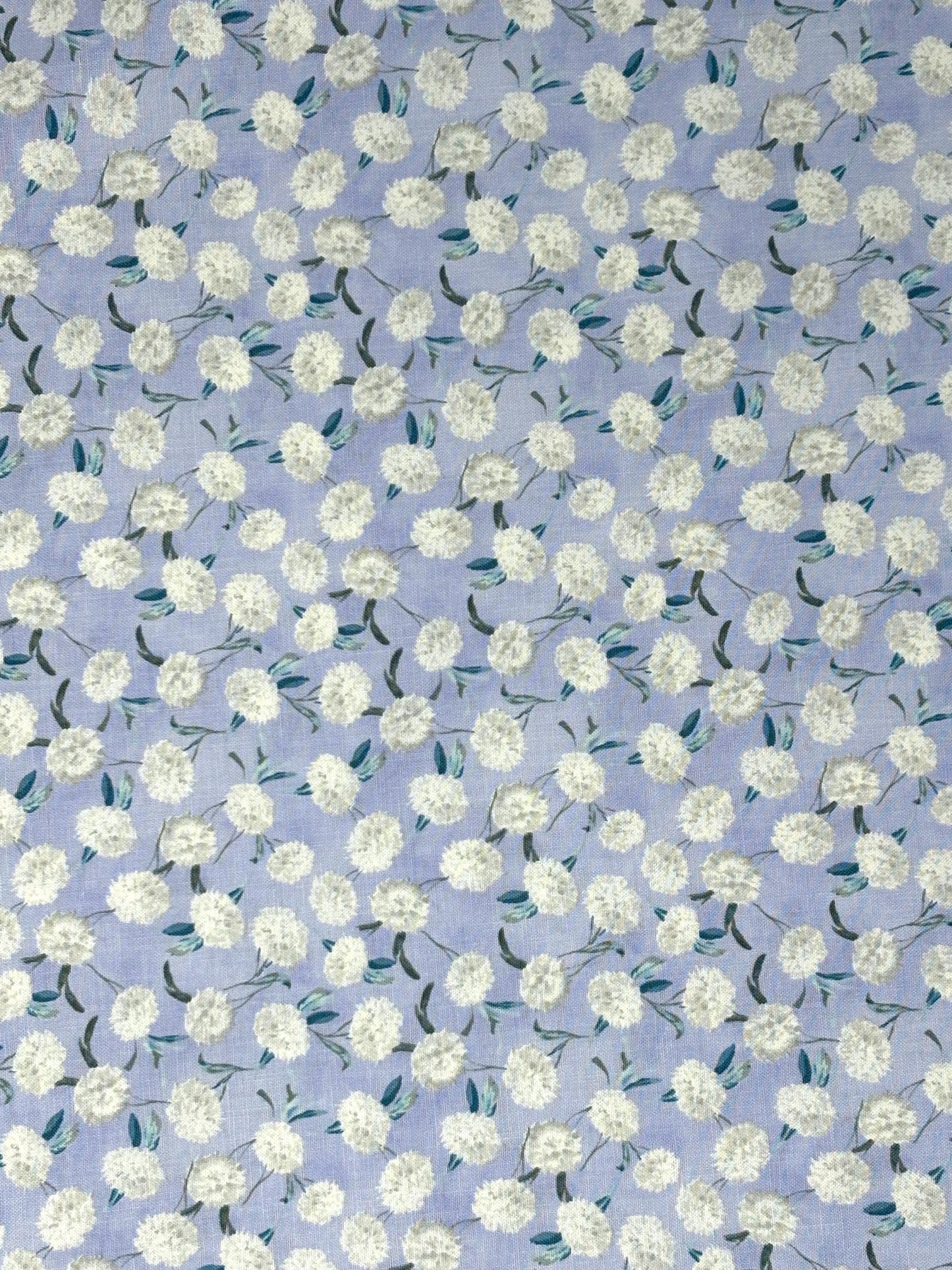 Small Floral Toss Yardage, Purple, White, Morning Blooms, Danhui Nai