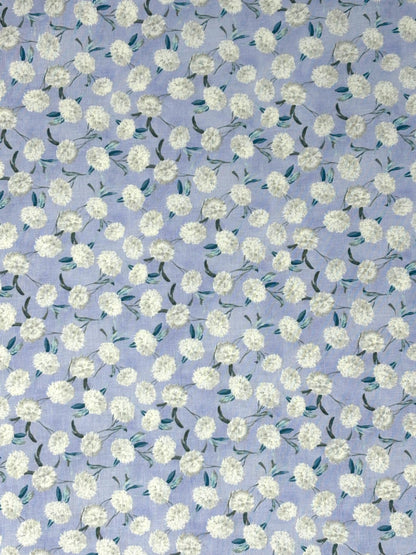 Small Floral Toss Yardage, Purple, White, Morning Blooms, Danhui Nai