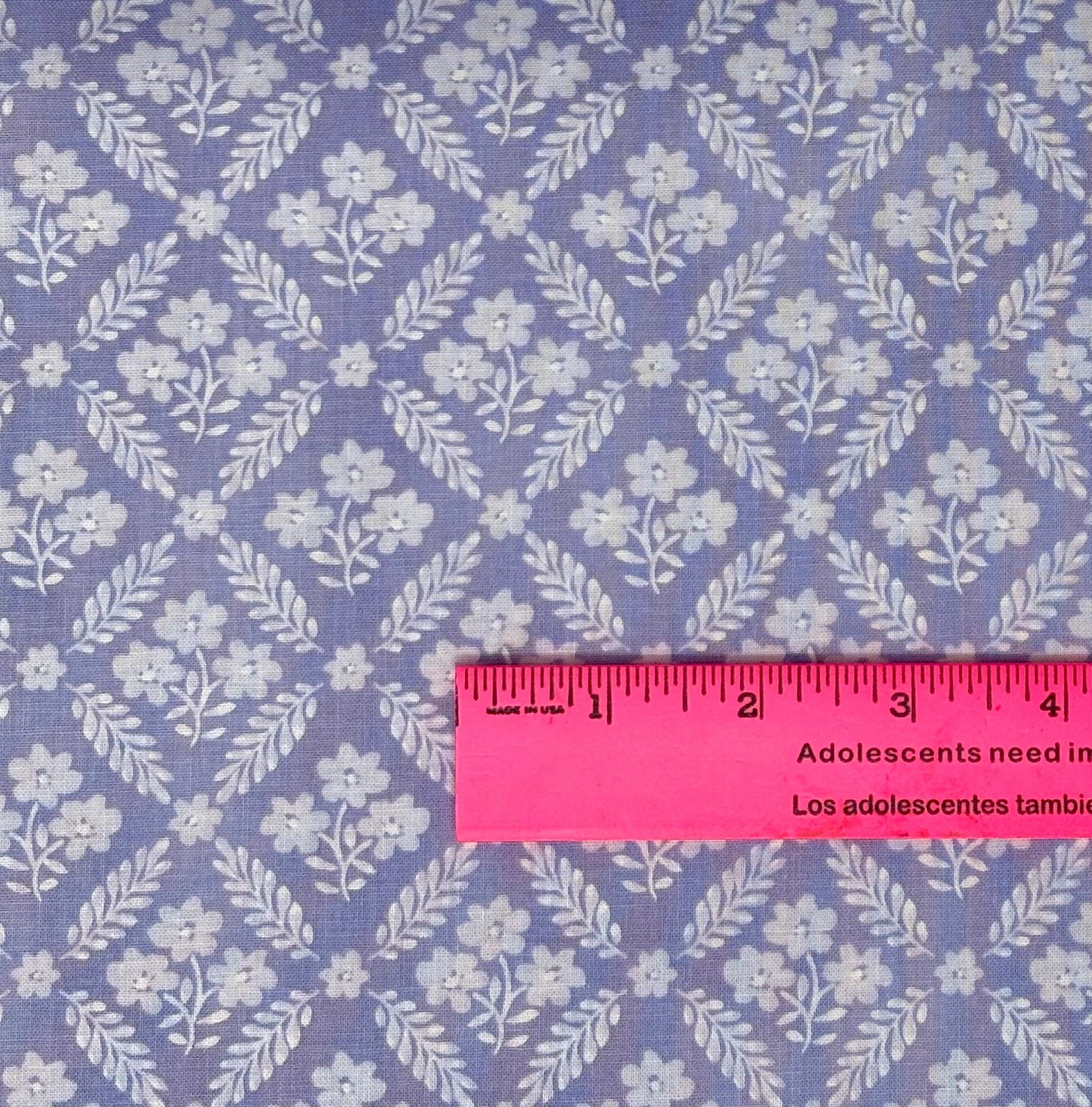Purple Floral Tonal Grid Yardage, Purple, White, Morning Blooms, Danhui Nai