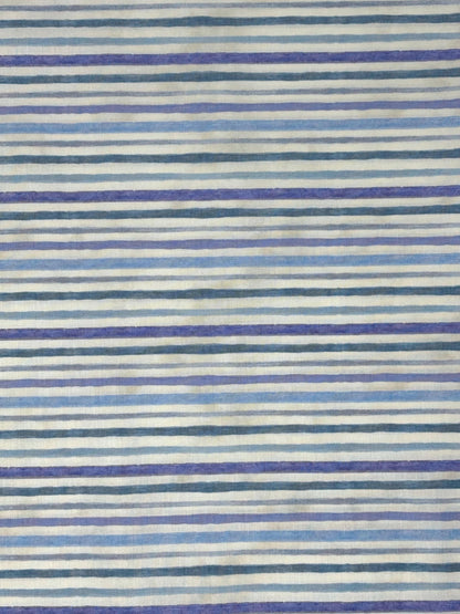 Cream Stripes, Purple, Blue, Yardage, Morning Blooms, Danhui Nai