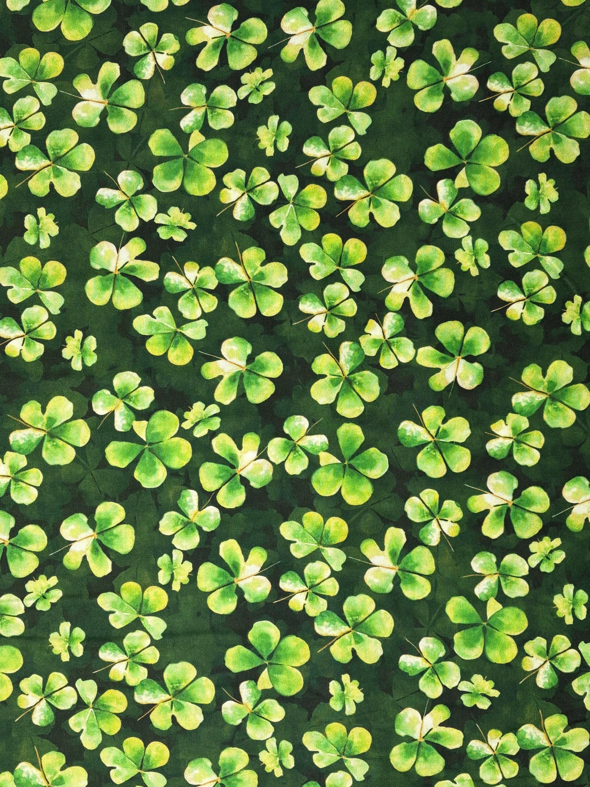 St. Patrick's Fabric, Lucky Clover, St. Patrick's Day yardage, Irish, Green, Robert Kaufman