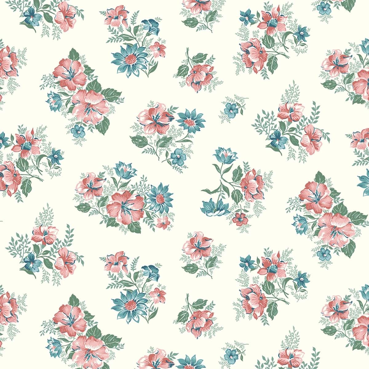 Floral Fabric Squares: Mary Catherine 5-inch Charm Pack