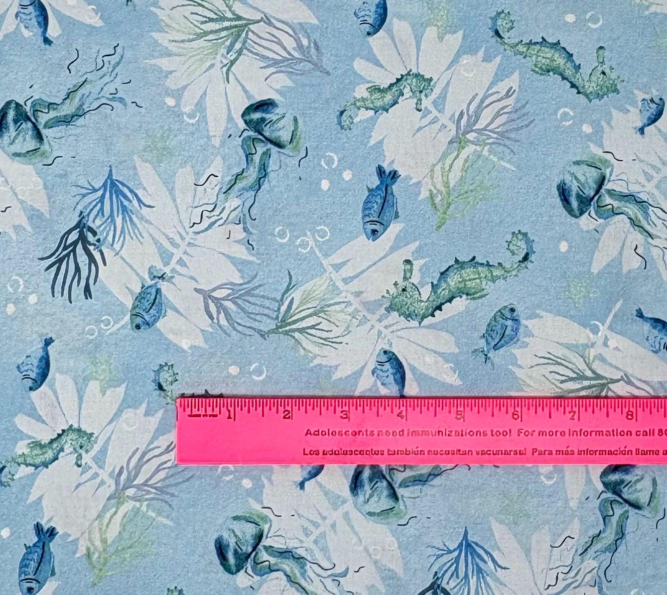Blue Sea Life Fabric Yardage: Underwater Wonder, Wilmington Prints