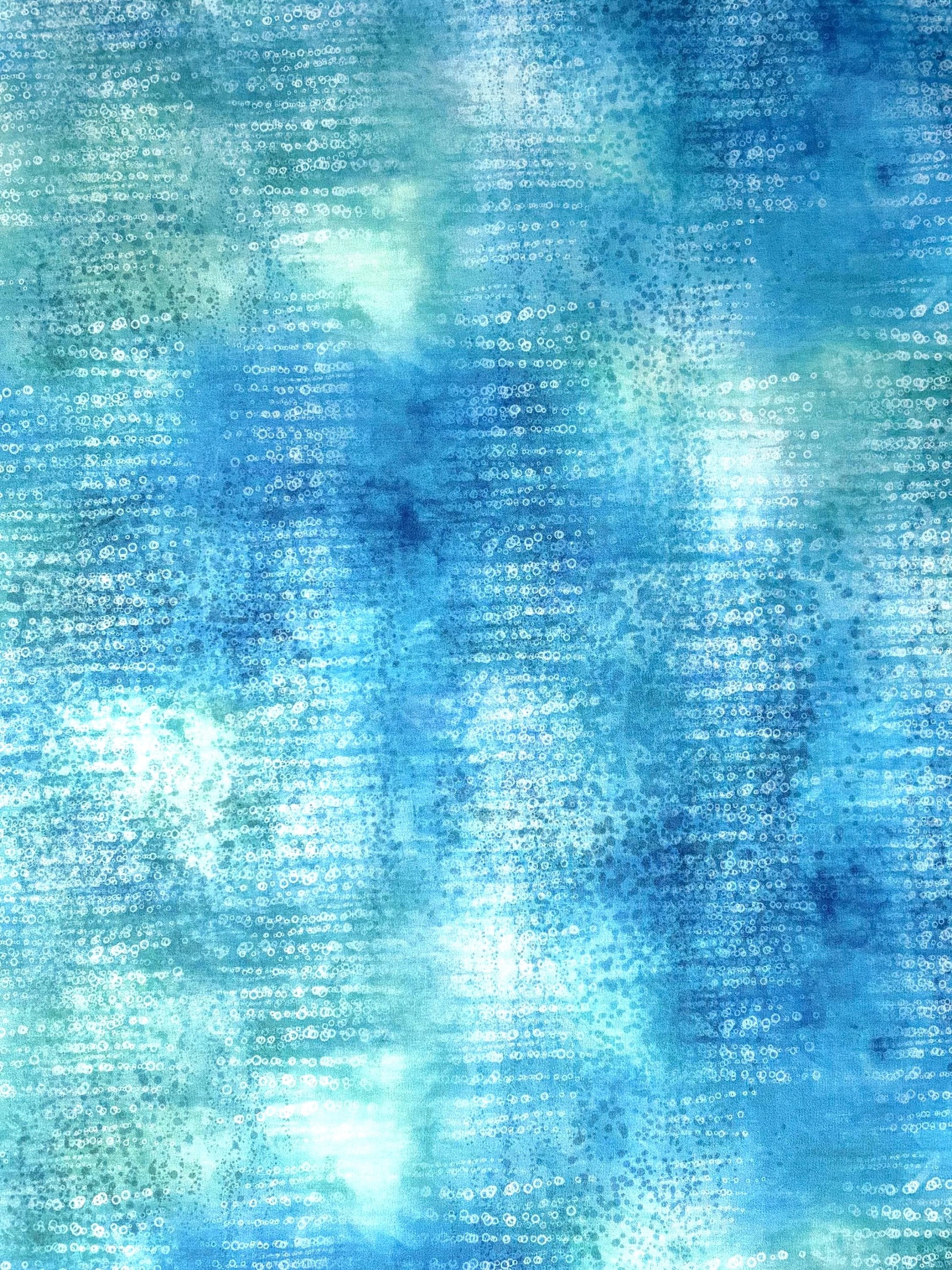 Aqua Blue Fabric Yardage: Jewel Basin, Hoffman