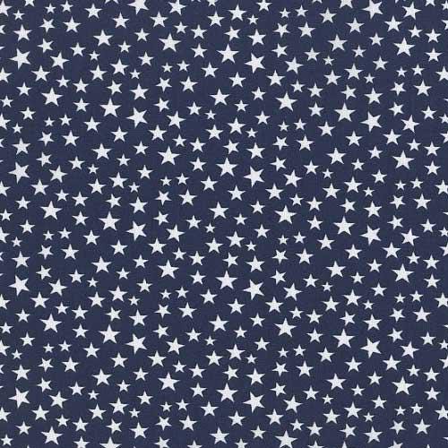 Patriotic Yardage, Stars, Americana, Navy Blue, White