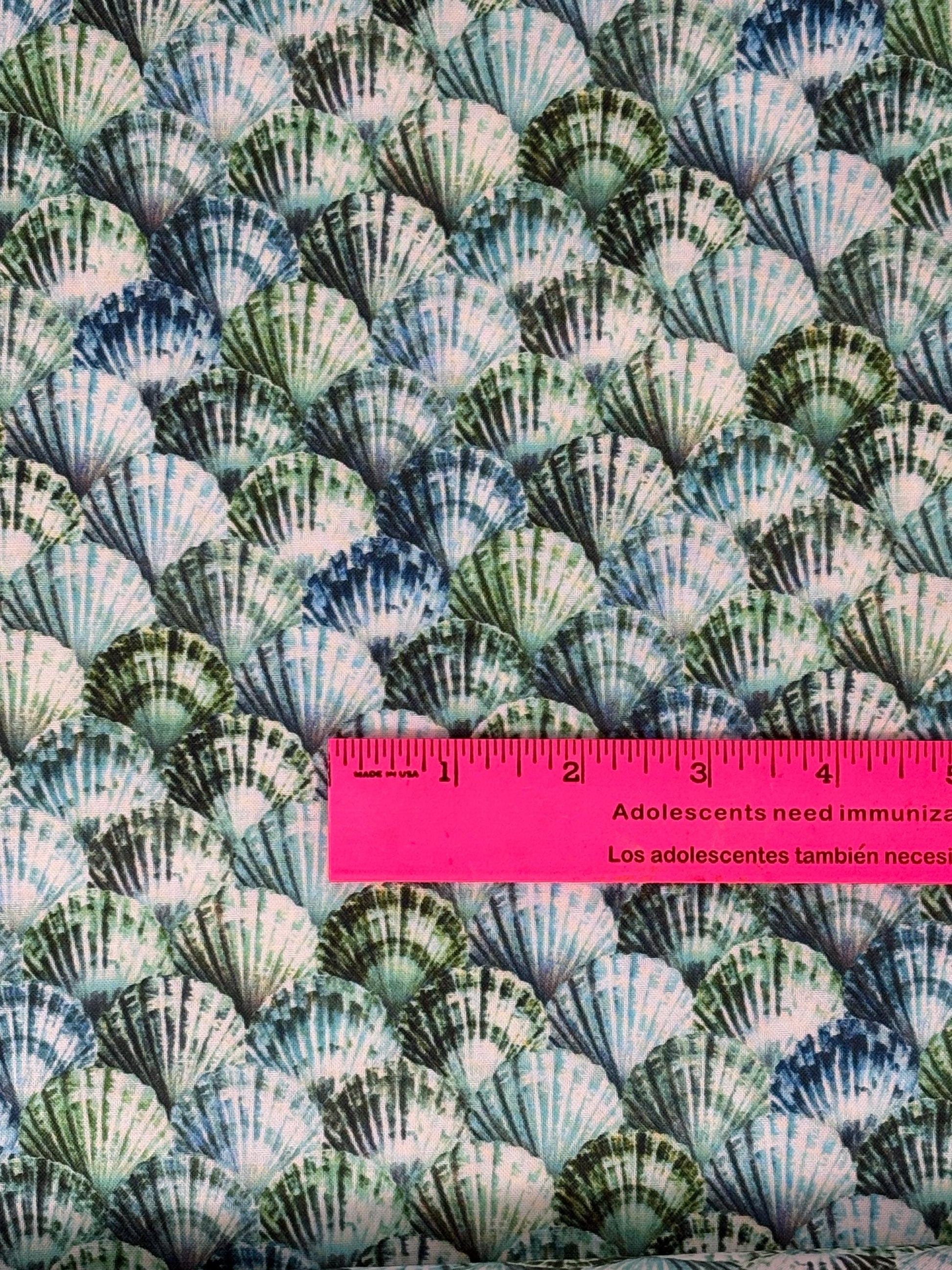 Sea Shells Fabric Yardage: Tides of Color, Hoffman