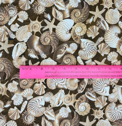 Sand Sea Shells Fabric Yardage: Oceana Shells Sand, Kanvas Studio