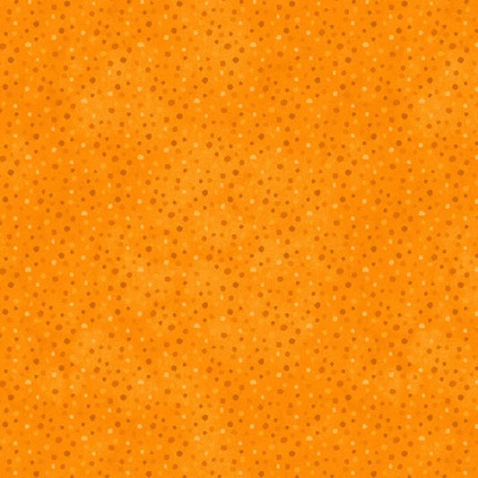 Orange Fabric, Golden Petite Dot, Wilmington Prints, Cotton Yardage