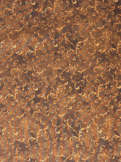 Brown Filigree Yardage by Wilmington Prints