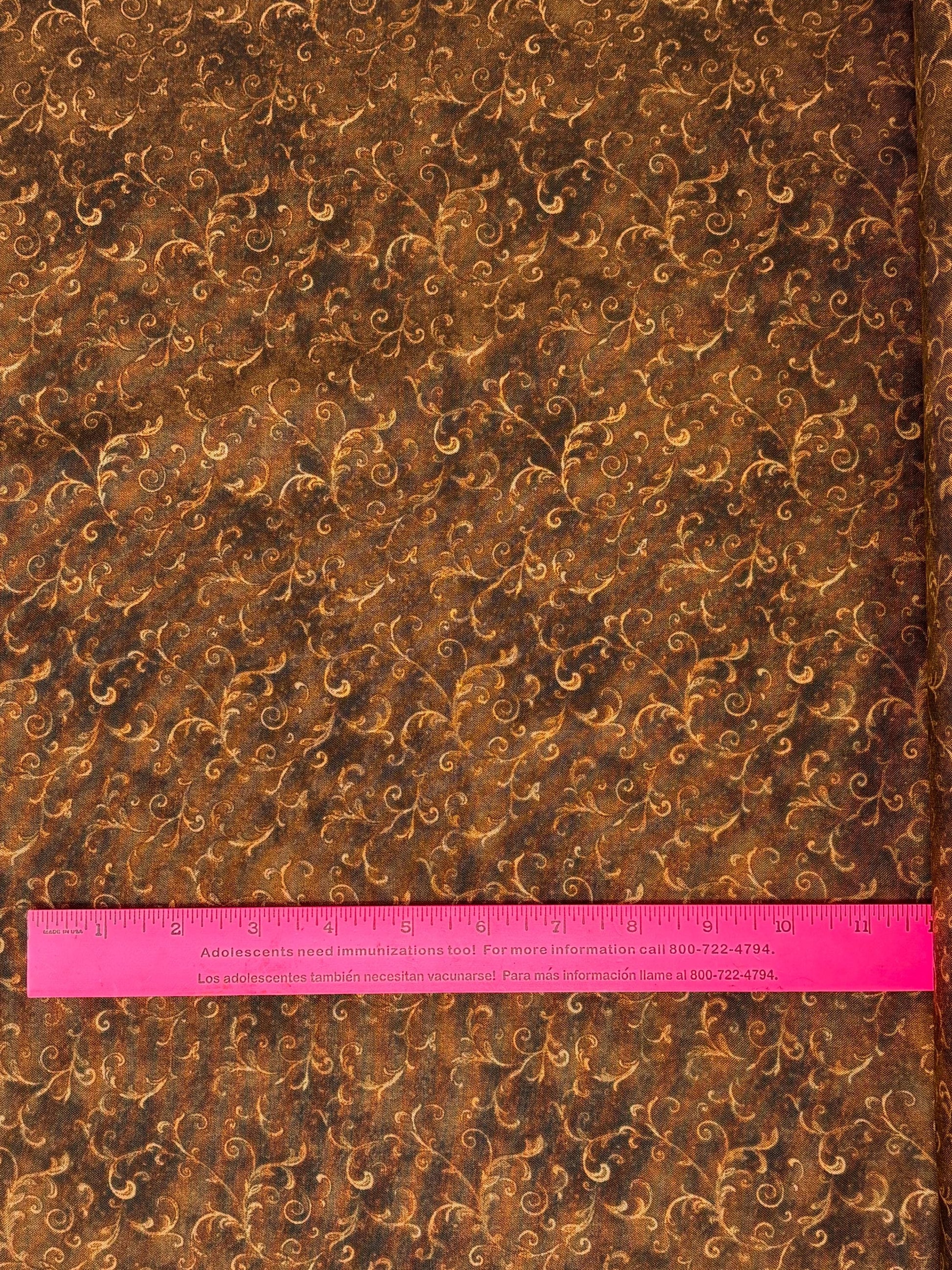 Brown Filigree Yardage by Wilmington Prints