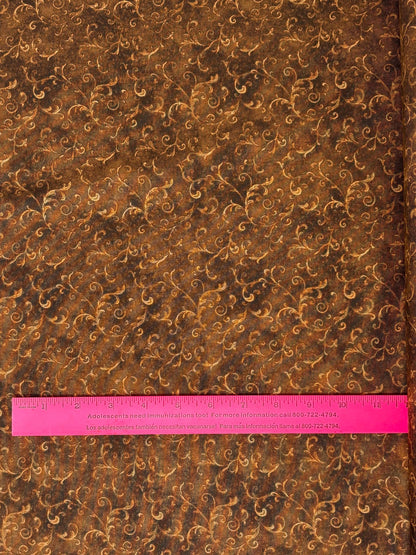 Brown Filigree Yardage by Wilmington Prints