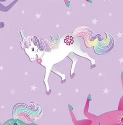 Unicorn Fabric Yardage, Magical Unicorns Lilac, Benartex