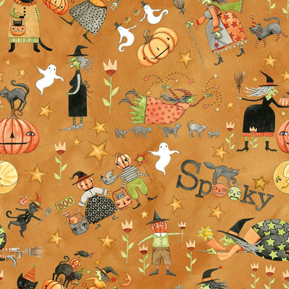 Halloween Spooky Fabric Squares, Charm Pack, Riley Blake, 5 inches, 42 squares