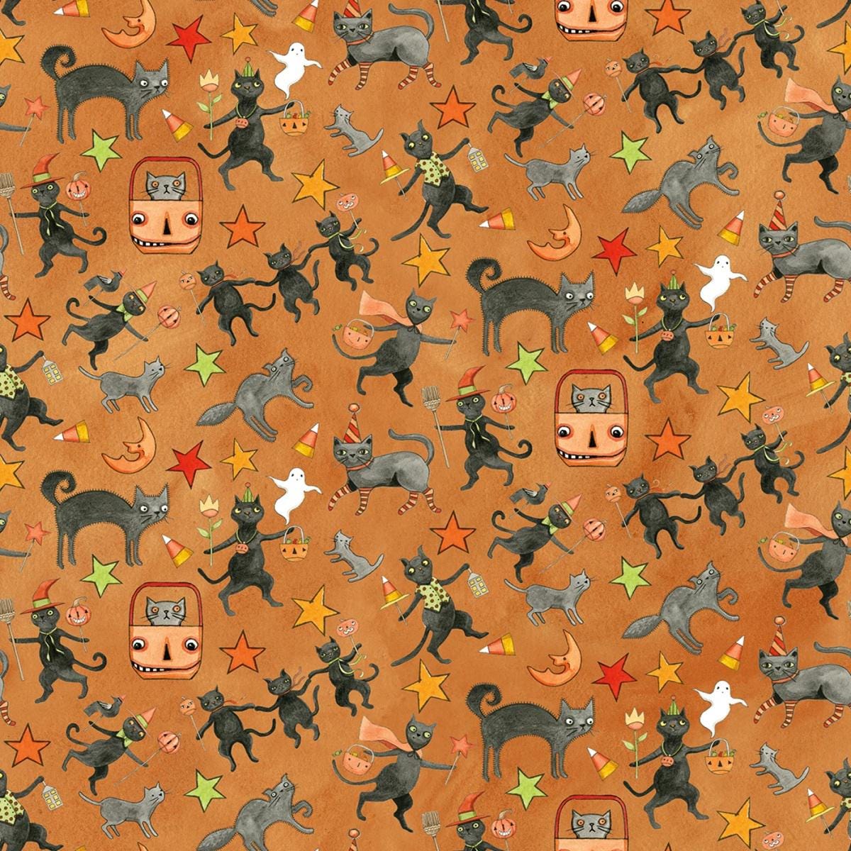 Halloween Spooky Fabric Squares, Charm Pack, Riley Blake, 5 inches, 42 squares