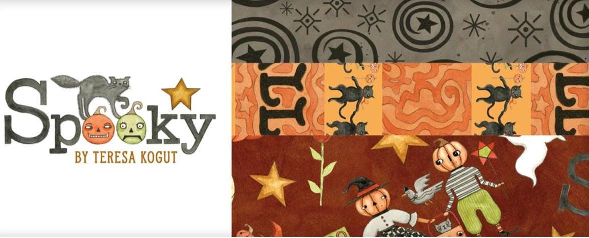Halloween Spooky Fabric Squares, Charm Pack, Riley Blake, 5 inches, 42 squares