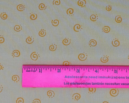 Yellow Spirals Yardage by Susybee Basics Collection