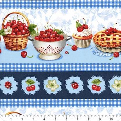 Multi Repeating Stripe, Sweet Cherry, Wilmington Prints