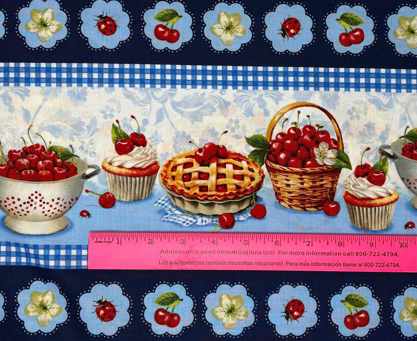 Multi Repeating Stripe, Sweet Cherry, Wilmington Prints