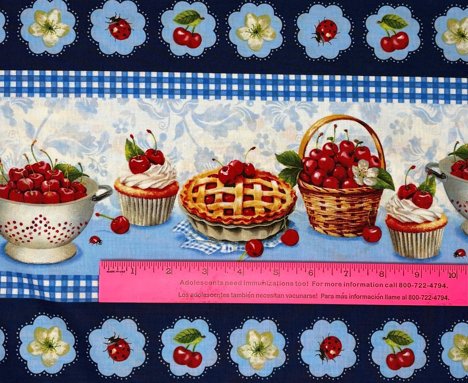 Multi Repeating Stripe, Sweet Cherry, Wilmington Prints