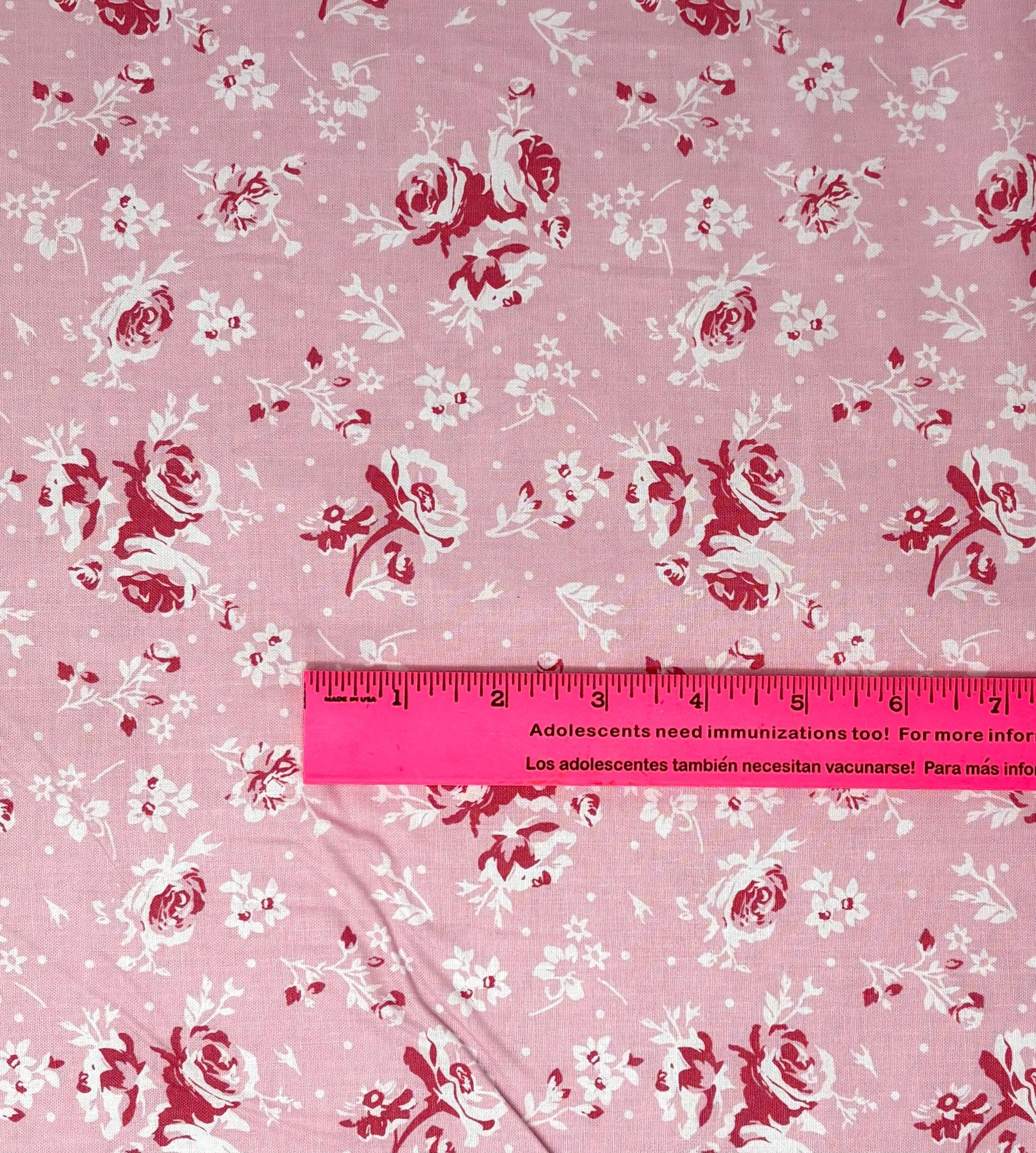 Pink Floral Fabric: Elise Yardage by Poppie Cotton