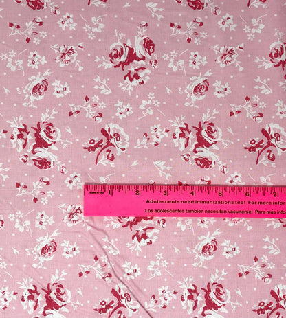 Pink Floral Fabric: Elise Yardage by Poppie Cotton