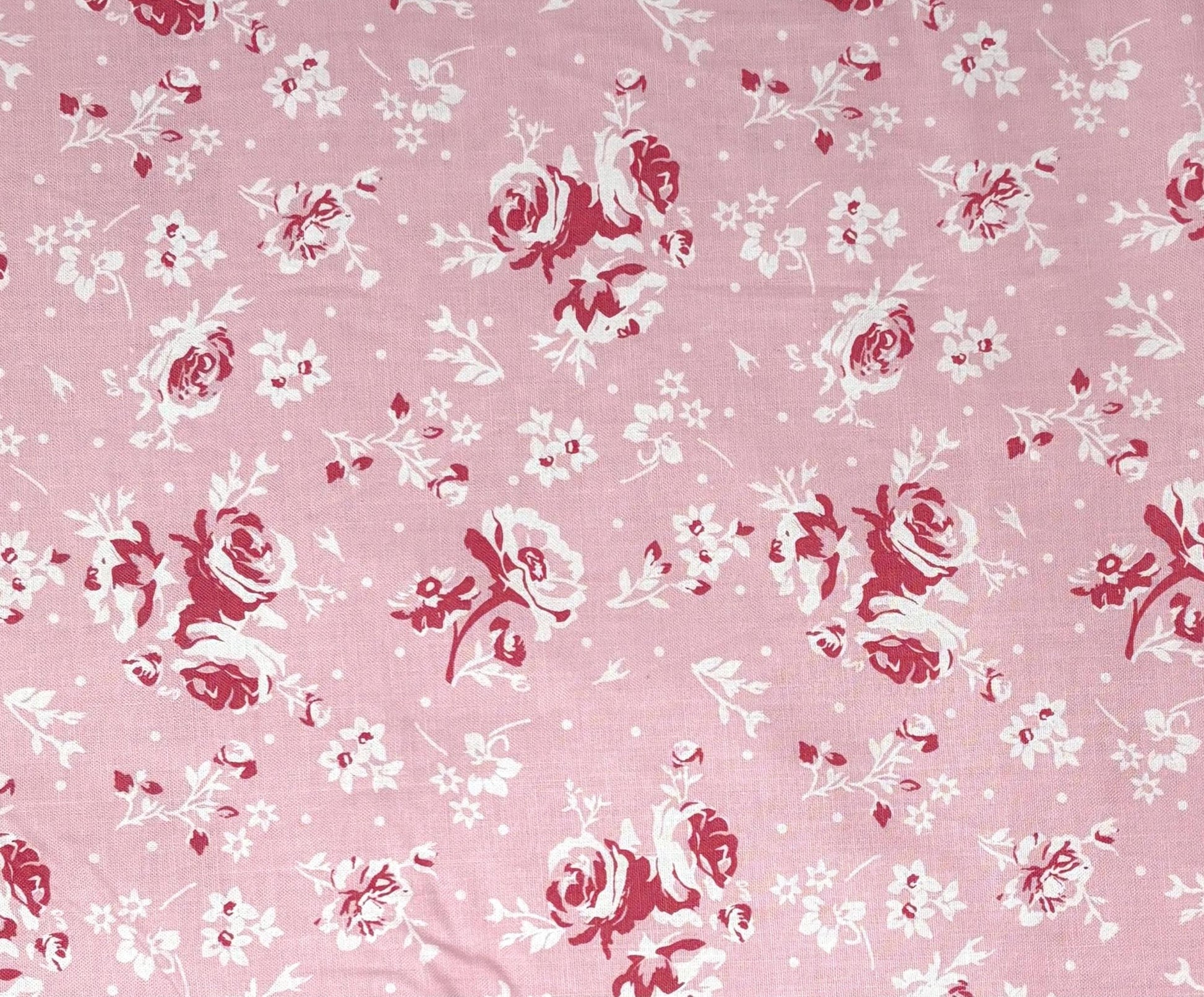 Pink Floral Fabric: Elise Yardage by Poppie Cotton