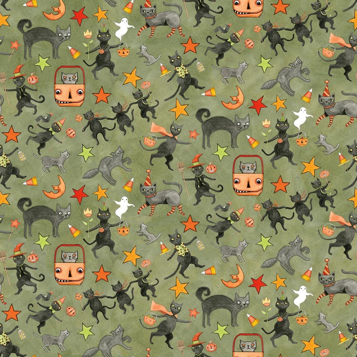 Halloween Spooky Fabric Squares, Charm Pack, Riley Blake, 5 inches, 42 squares