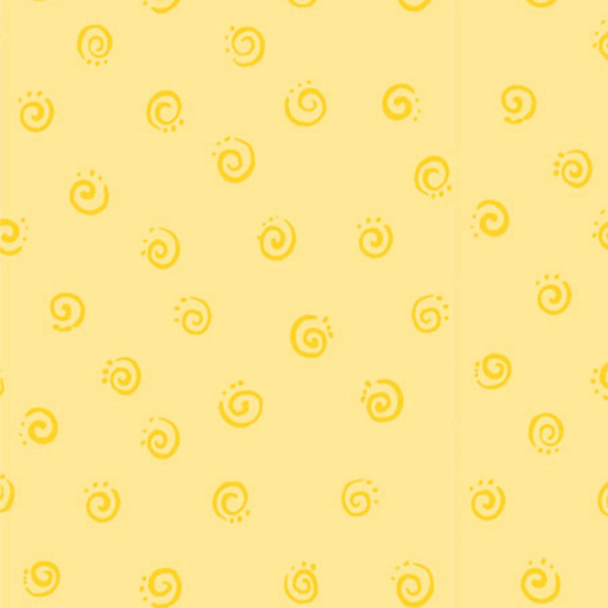 Yellow Spirals Yardage by Susybee Basics Collection