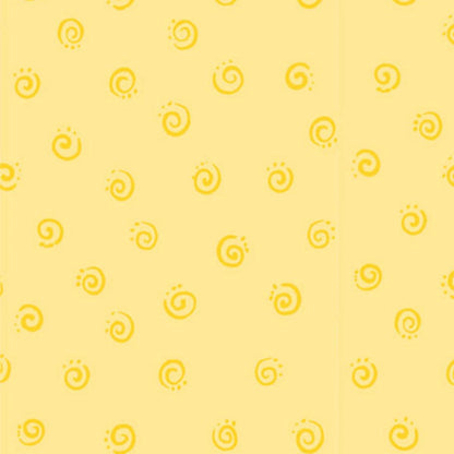 Yellow Spirals Yardage by Susybee Basics Collection