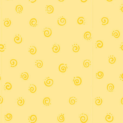 Yellow Spirals Yardage by Susybee Basics Collection