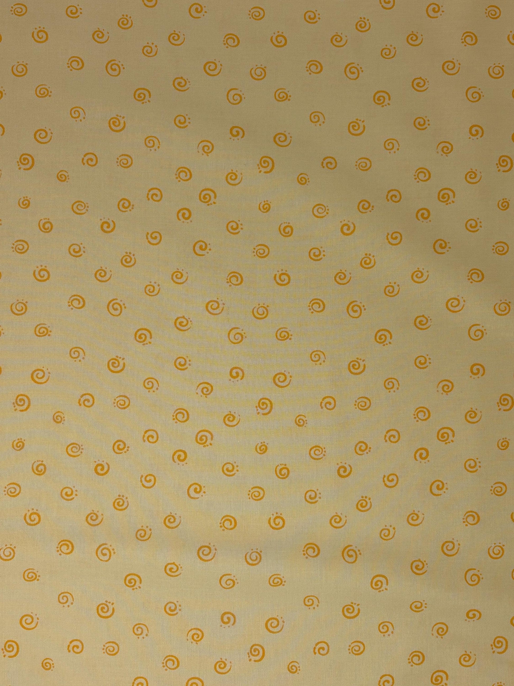 Yellow Spirals Yardage by Susybee Basics Collection