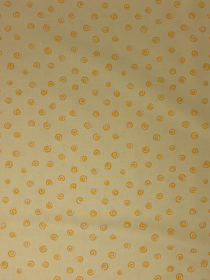 Yellow Spirals Yardage by Susybee Basics Collection