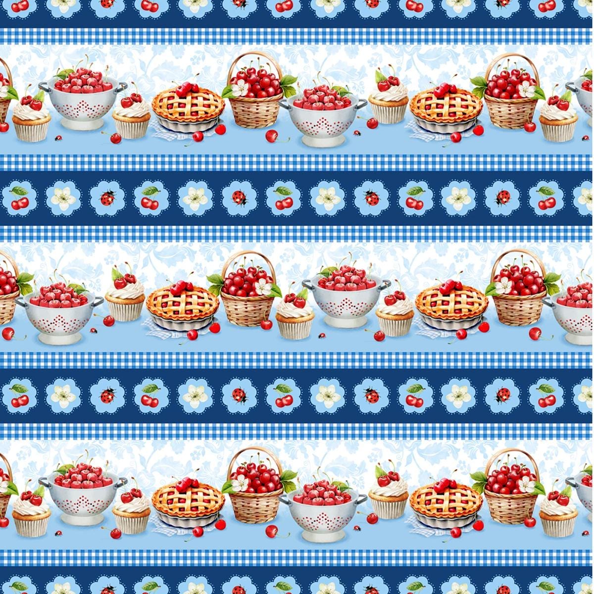 Multi Repeating Stripe, Sweet Cherry, Wilmington Prints