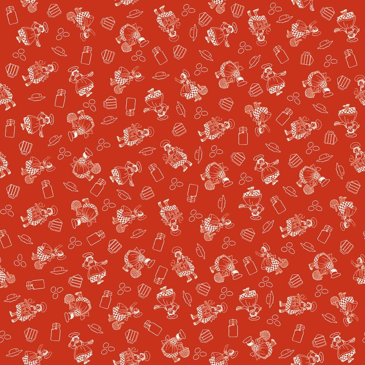 Red Gingerbread Yardage, Gingerbread Girls, Riley Blake, Fabric Yardage