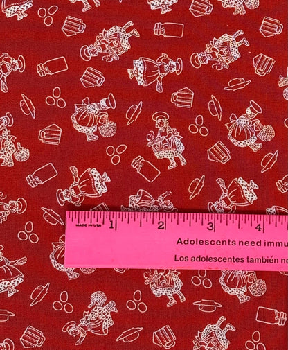 Red Gingerbread Yardage, Gingerbread Girls, Riley Blake, Fabric Yardage