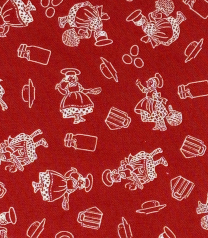 Red Gingerbread Yardage, Gingerbread Girls, Riley Blake, Fabric Yardage