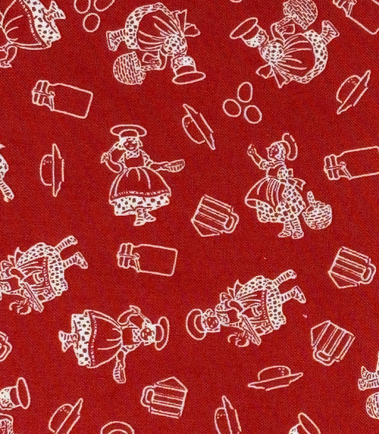 Red Gingerbread Yardage, Gingerbread Girls, Riley Blake, Fabric Yardage