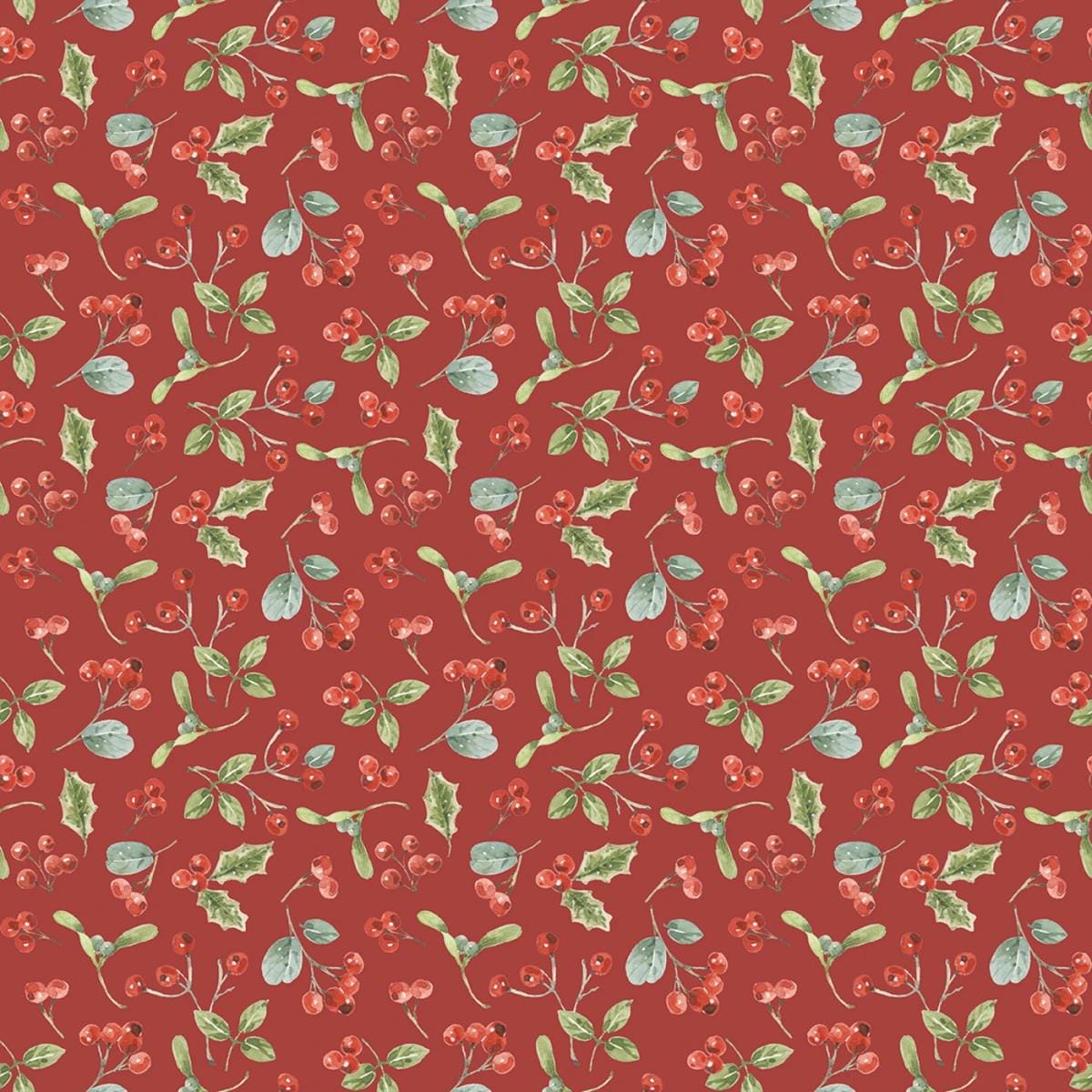 Christmas Fabric Squares, Charm Pack, Holiday Spirit, Riley Blake, 5 inches, 42 squares