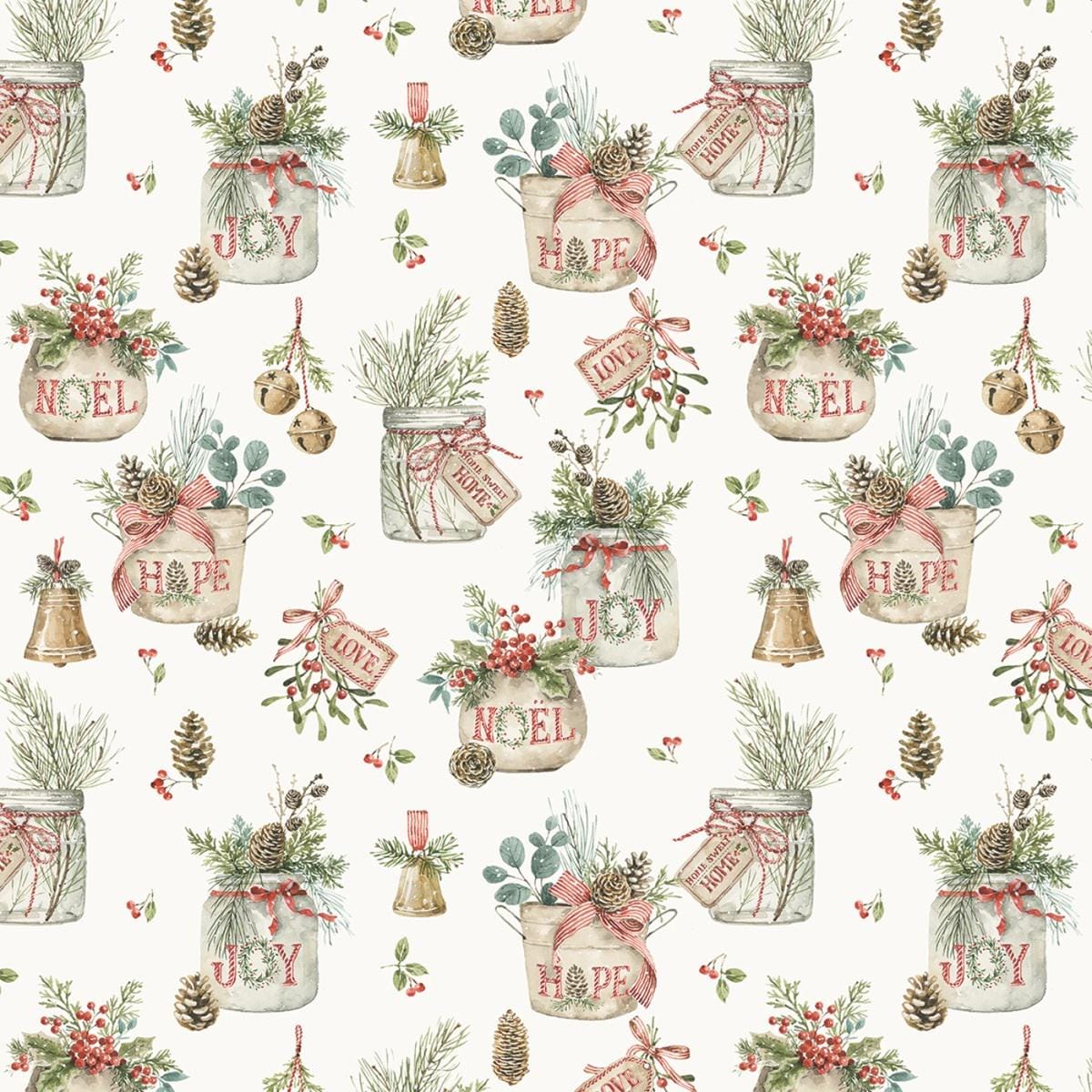 Christmas Fabric Squares, Charm Pack, Holiday Spirit, Riley Blake, 5 inches, 42 squares